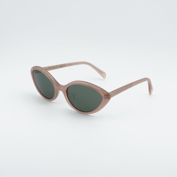 Celine CL40264U 74N Sunglasses Pink Glitter Cat Eye Frame, Green Lenses main image 10